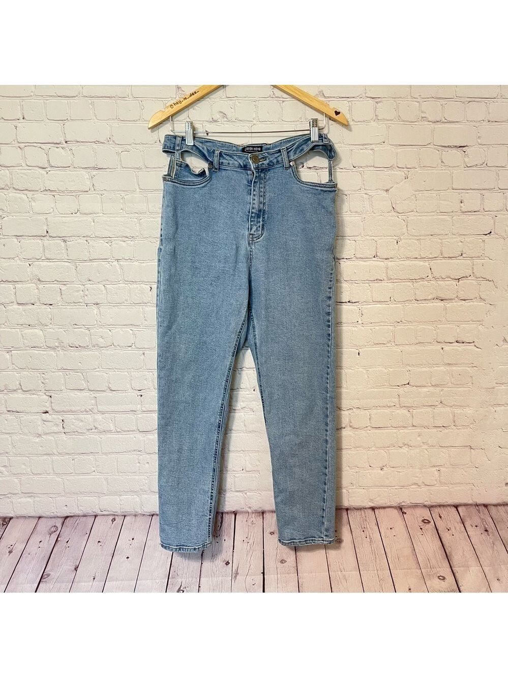 Fashion Nova Cut Out Highwaisted Skinny Jeans Sz11 Juniors/10 regular